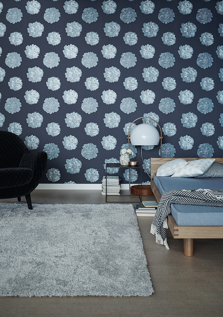 Téléchargement gratuit Images Papier Peint Grosses Fleurs Paillettes Bleu Nuit Schoner Wohnen actualisé salutations